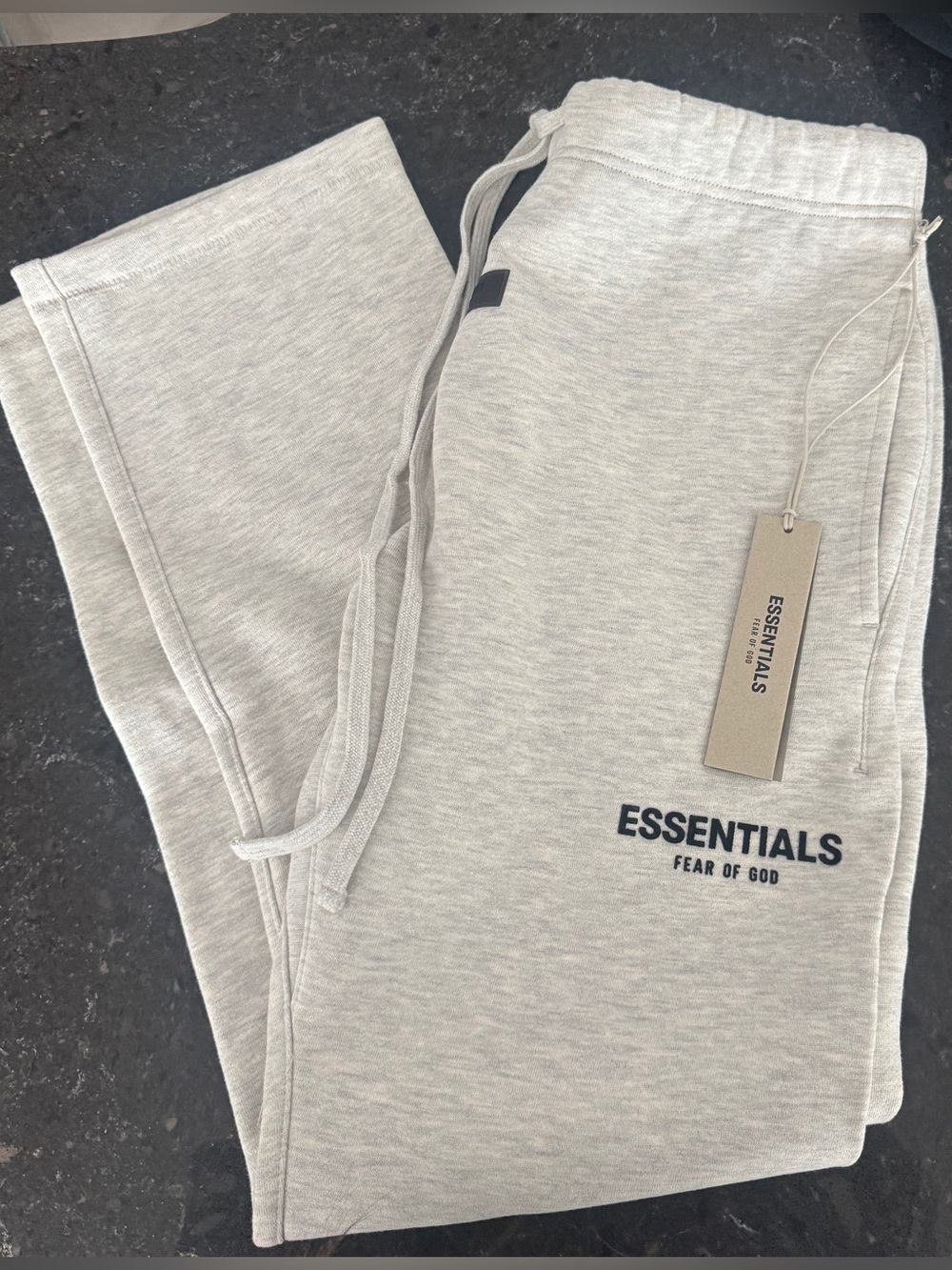 Essentials Light Gray Sweatpants with Interior Fleece